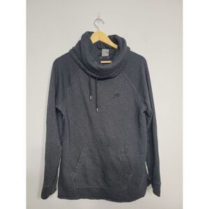 Nike Men's Cowlneck‎ Sweater Embroidered Dark Grey Size Small
